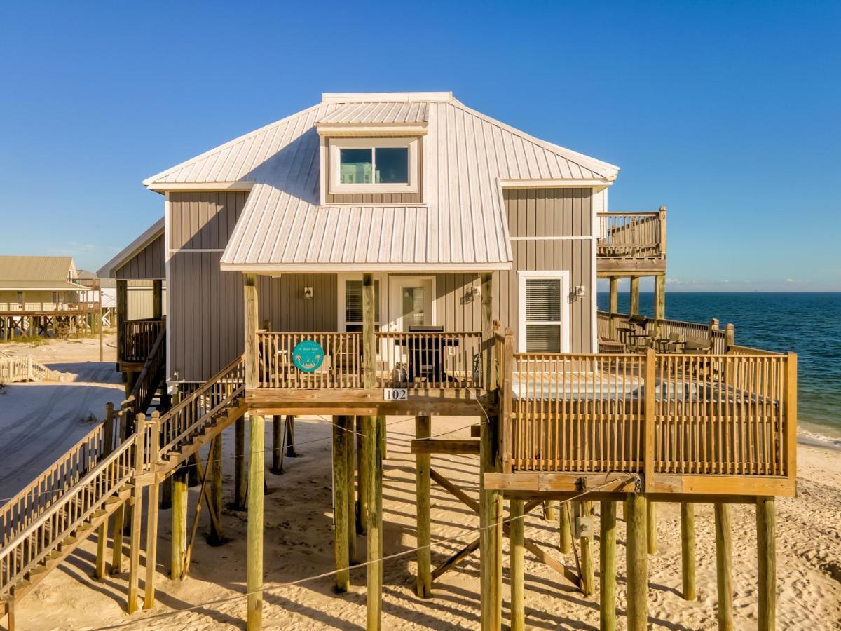 Strand Castle - Gulf Front! An Ideal Layout With Game Room, Small Private Pool, And Roof Top Crow'S Nest! Home Dauphin Island Exterior foto